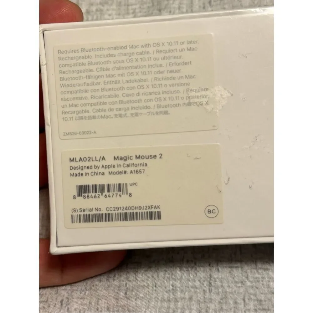 Apple Bluetooth Wireless Laser Magic Mouse A1657 USBC NEW
